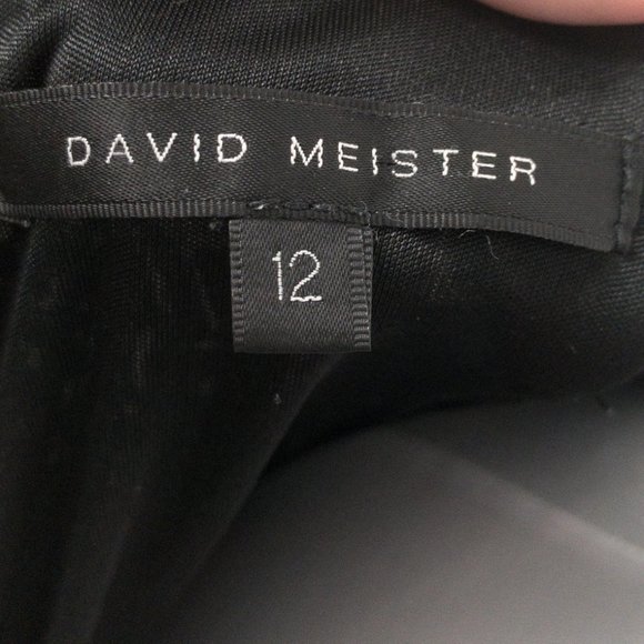 David Meister L Geometric Print Midi Dress Black - Picture 7 of 9